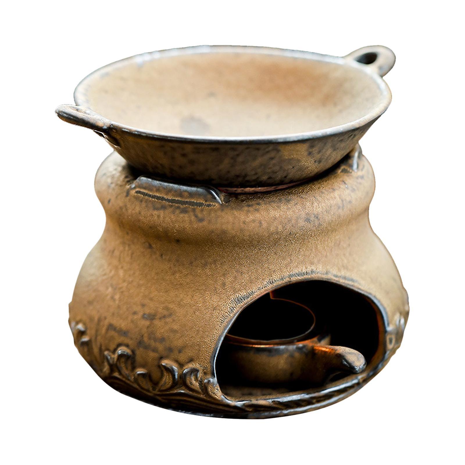 Ceramic Incense Aroma Burner Essential Wax Oil Diffuser Wave pattern set