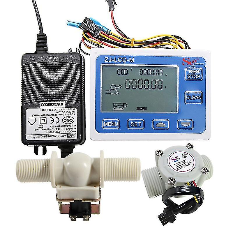 Digital Lcd Display Flowmeter 1" Solenoid *chyi