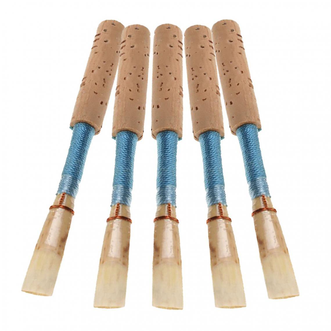 5pcs Cork Oboe Reeds, Medium Strength Reed Soft Handmade Oboe For Beginners Oboe Accessories (blue)