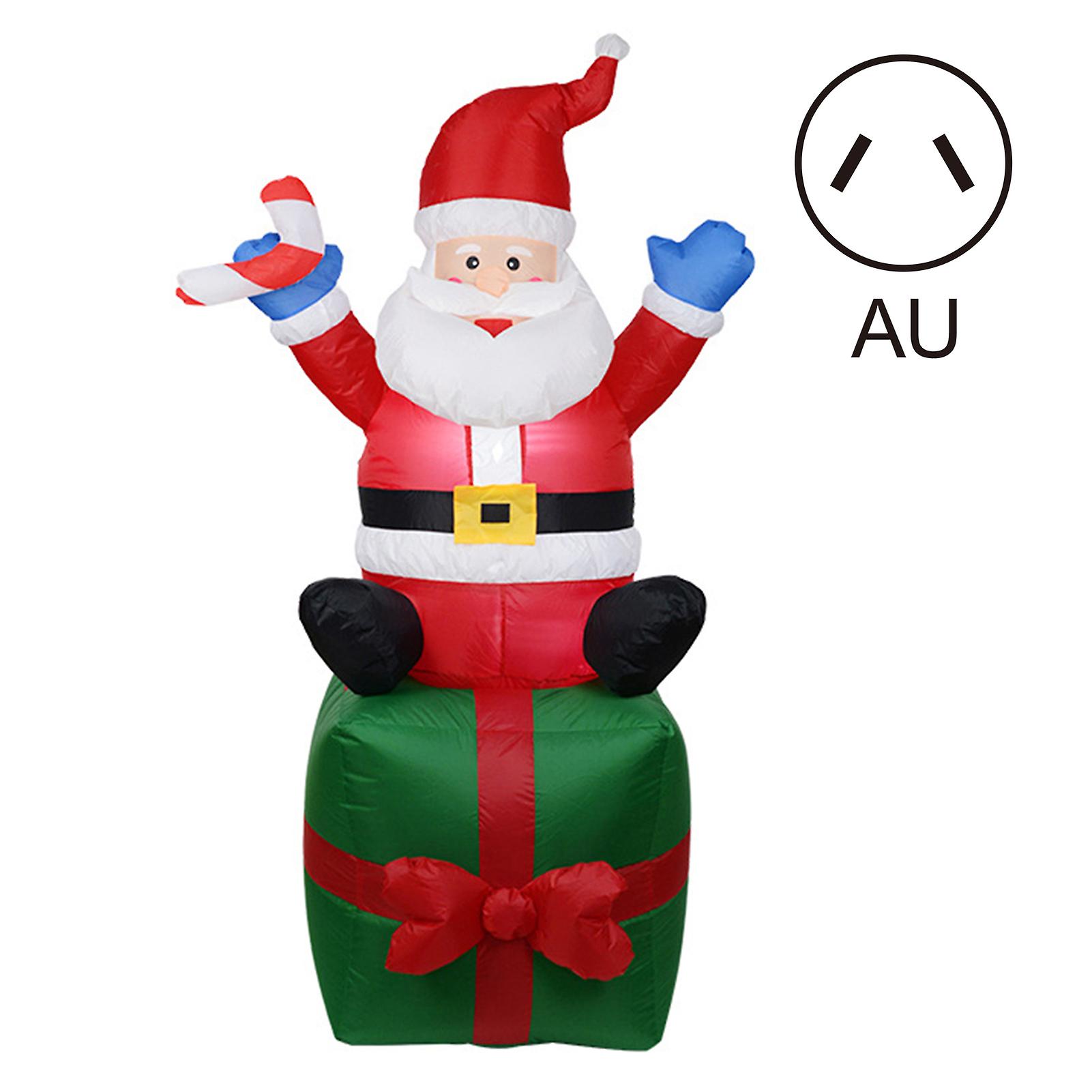 Xmas Christmas Inflatable Lights Santa Claus With Bright Warm White Led For Yard Holiday Festival Use