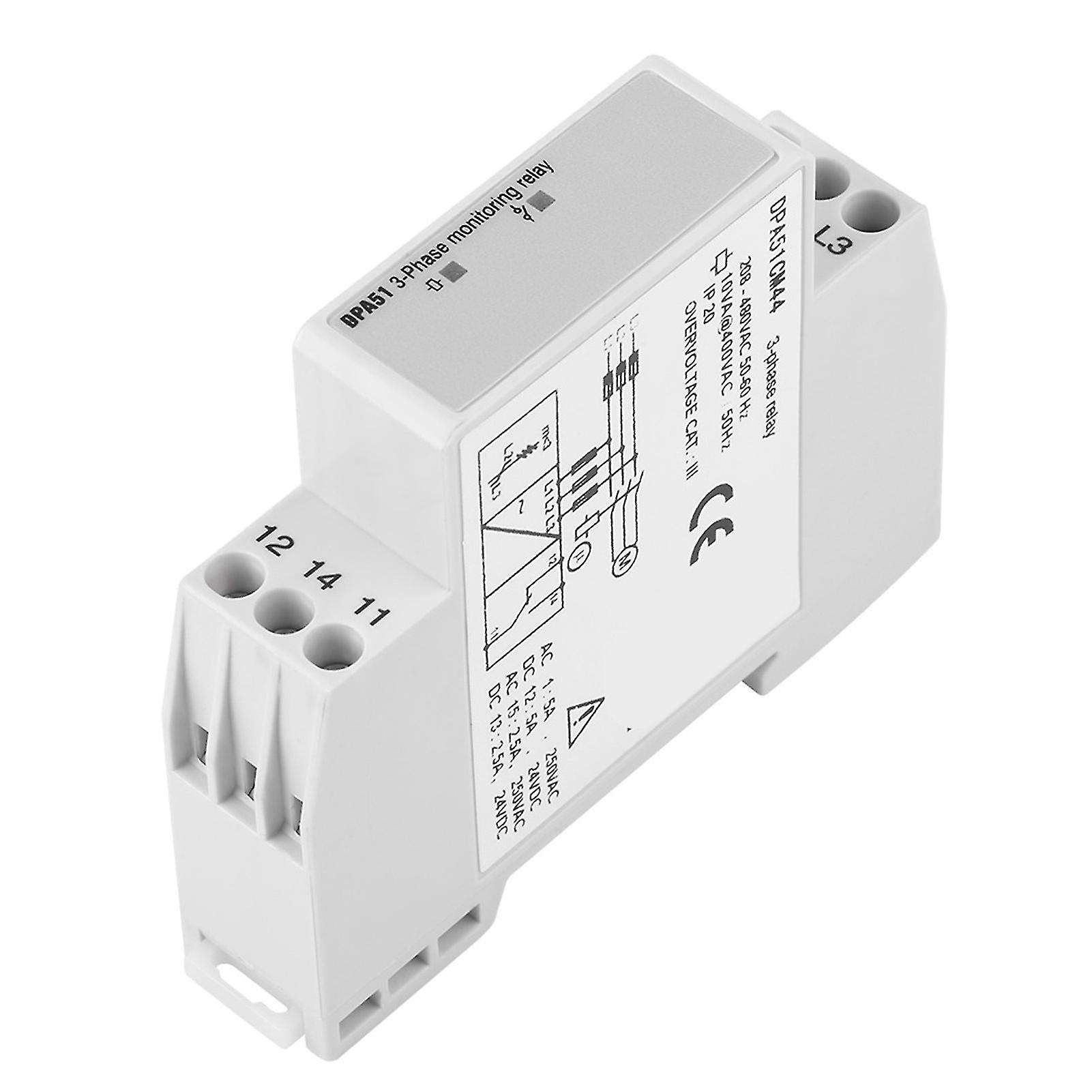Dpa51cm44 3-phase Monitoring Relay Phase Sequence Protector 208-480vac