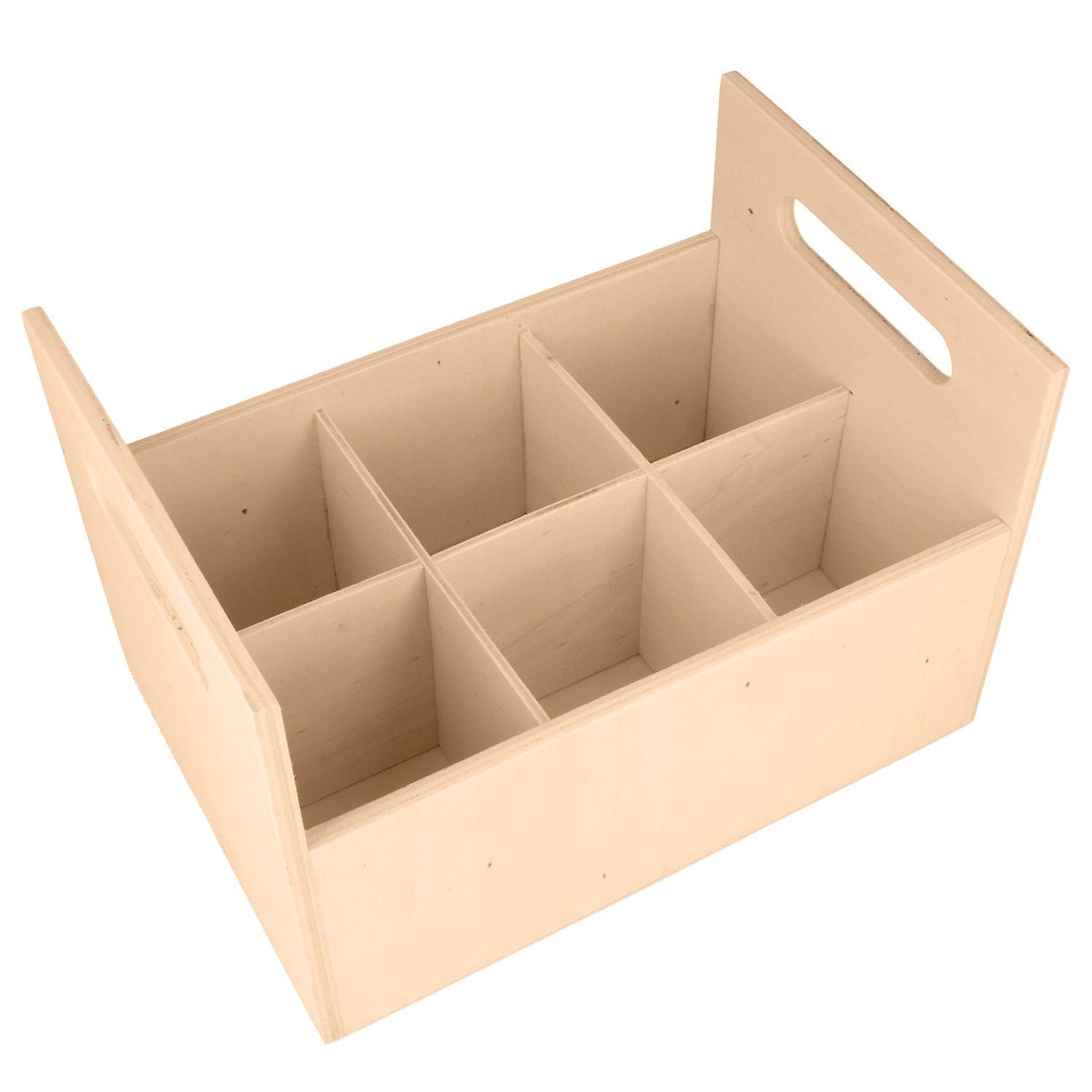 Wooden crate with handle