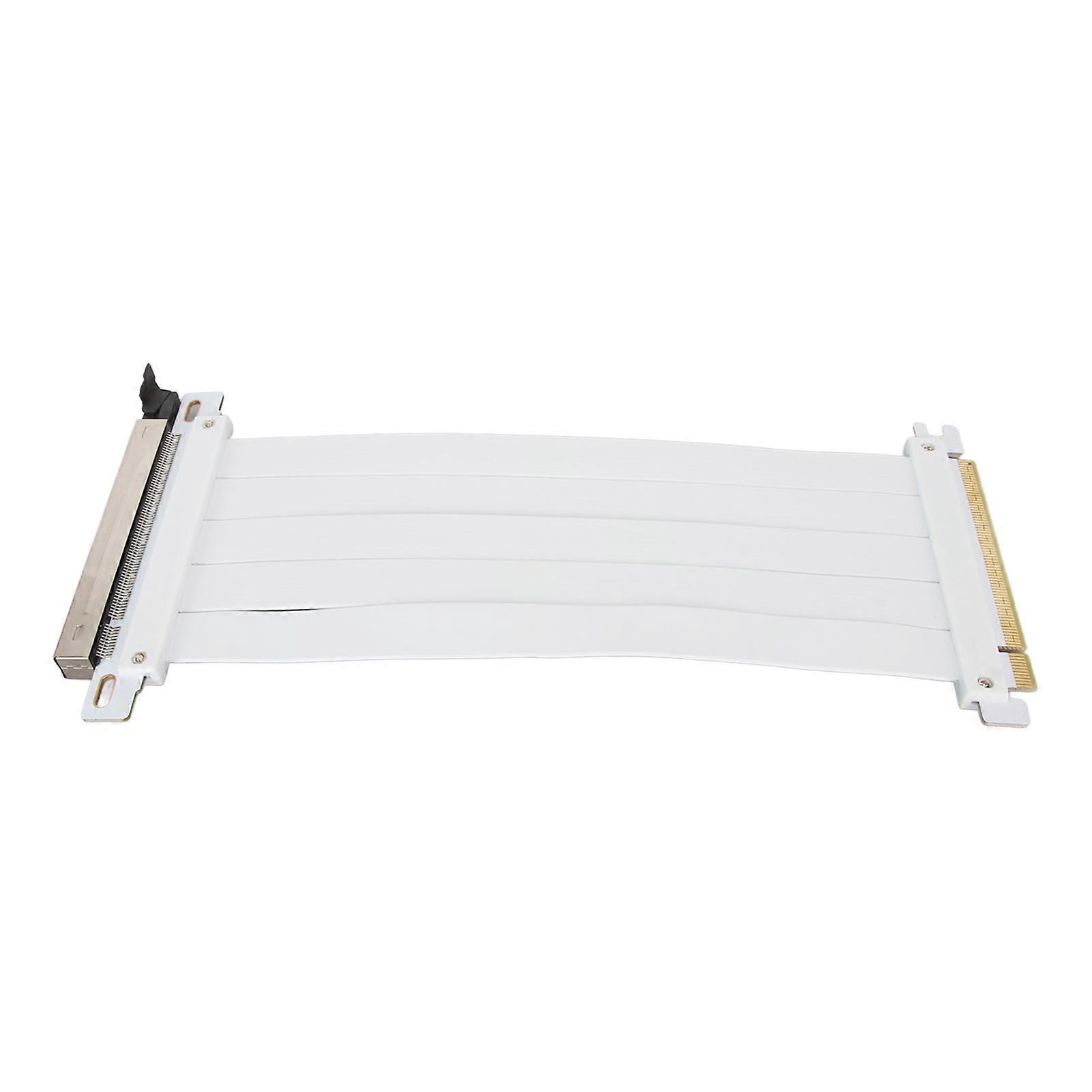 PCIE 4.0 X16 Extender Riser Cable 30cm Flexible White High Shielding for Graphics Card