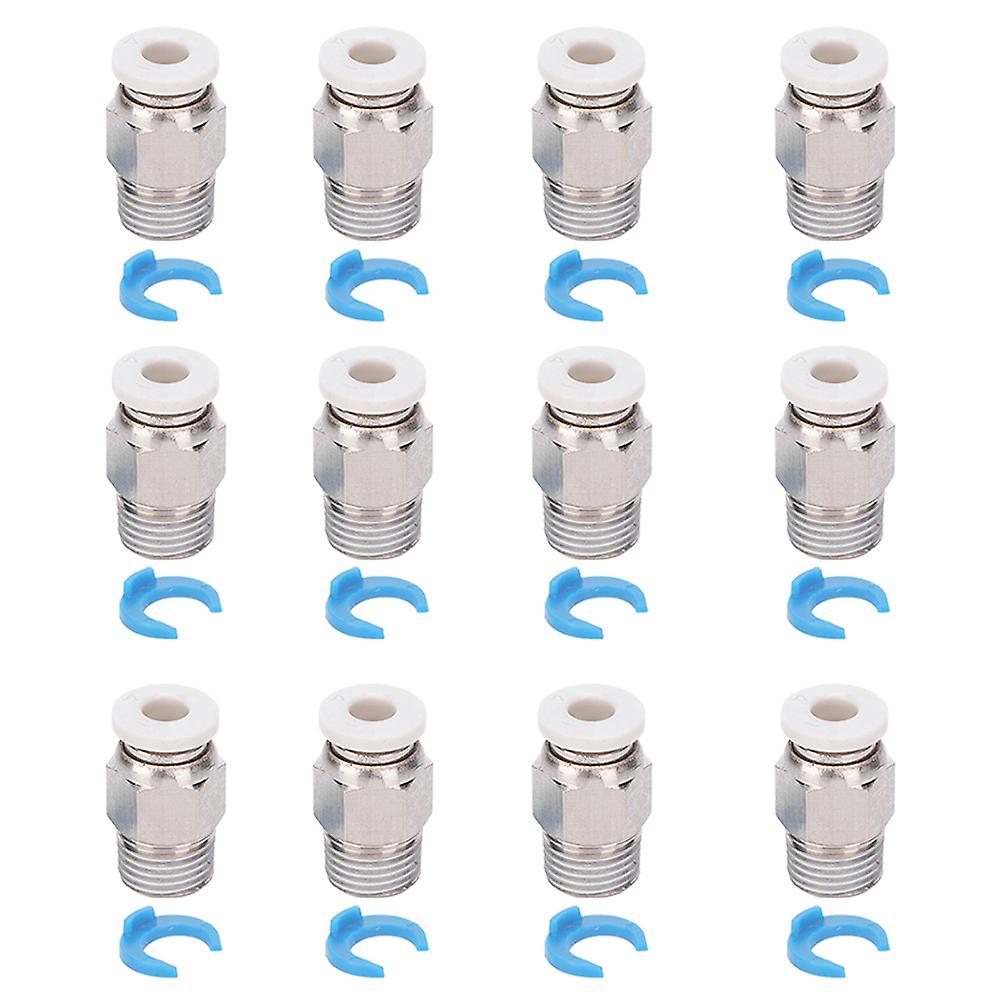 12Pcs Pneumatic Fitting Push Connector 3D Printer Extruder Accessories CR10 M10 Thread