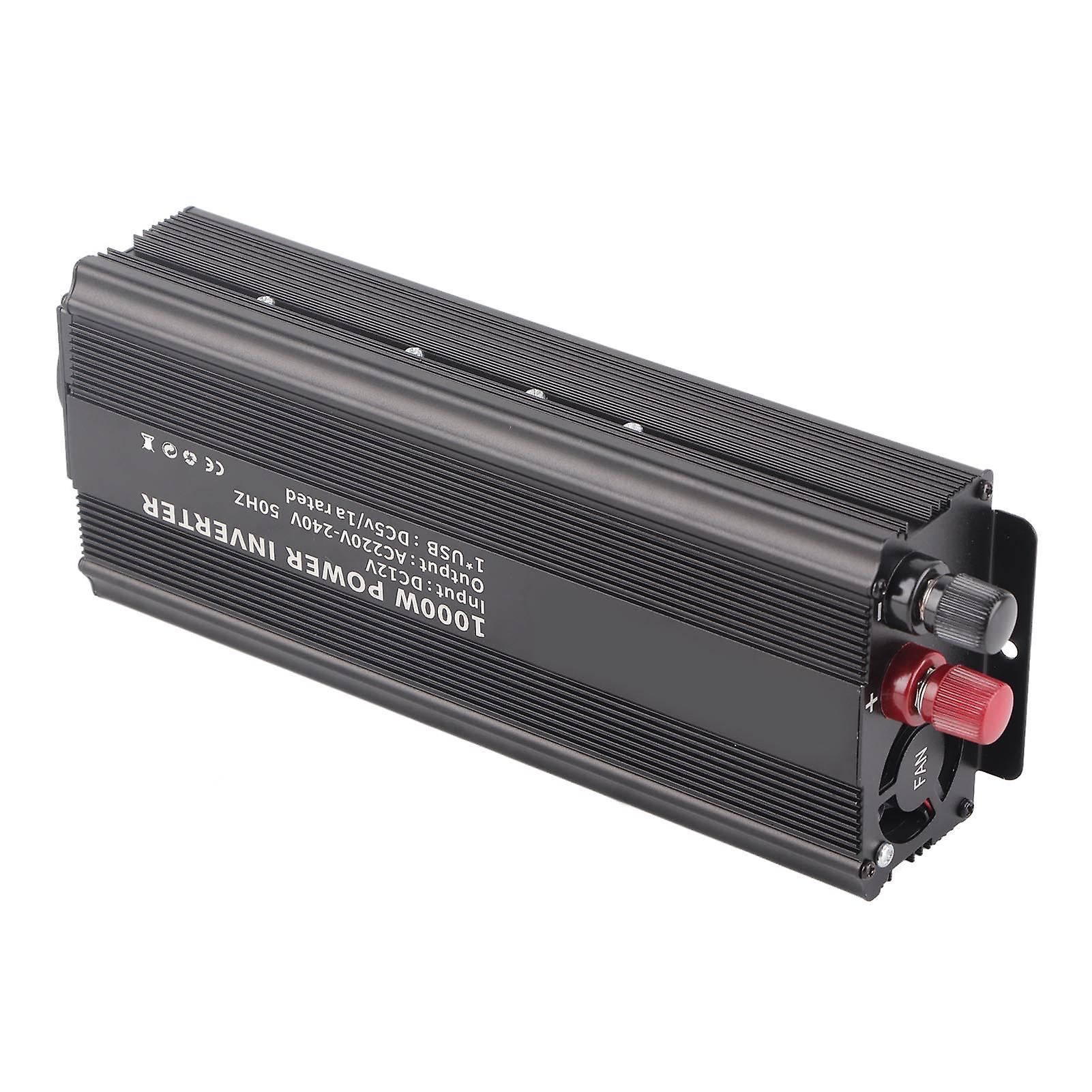 Correction Sine Wave Inverter, 12V Converter 220V 1000W Power Inverter with Solar Panel for Hurricanes Power Outages