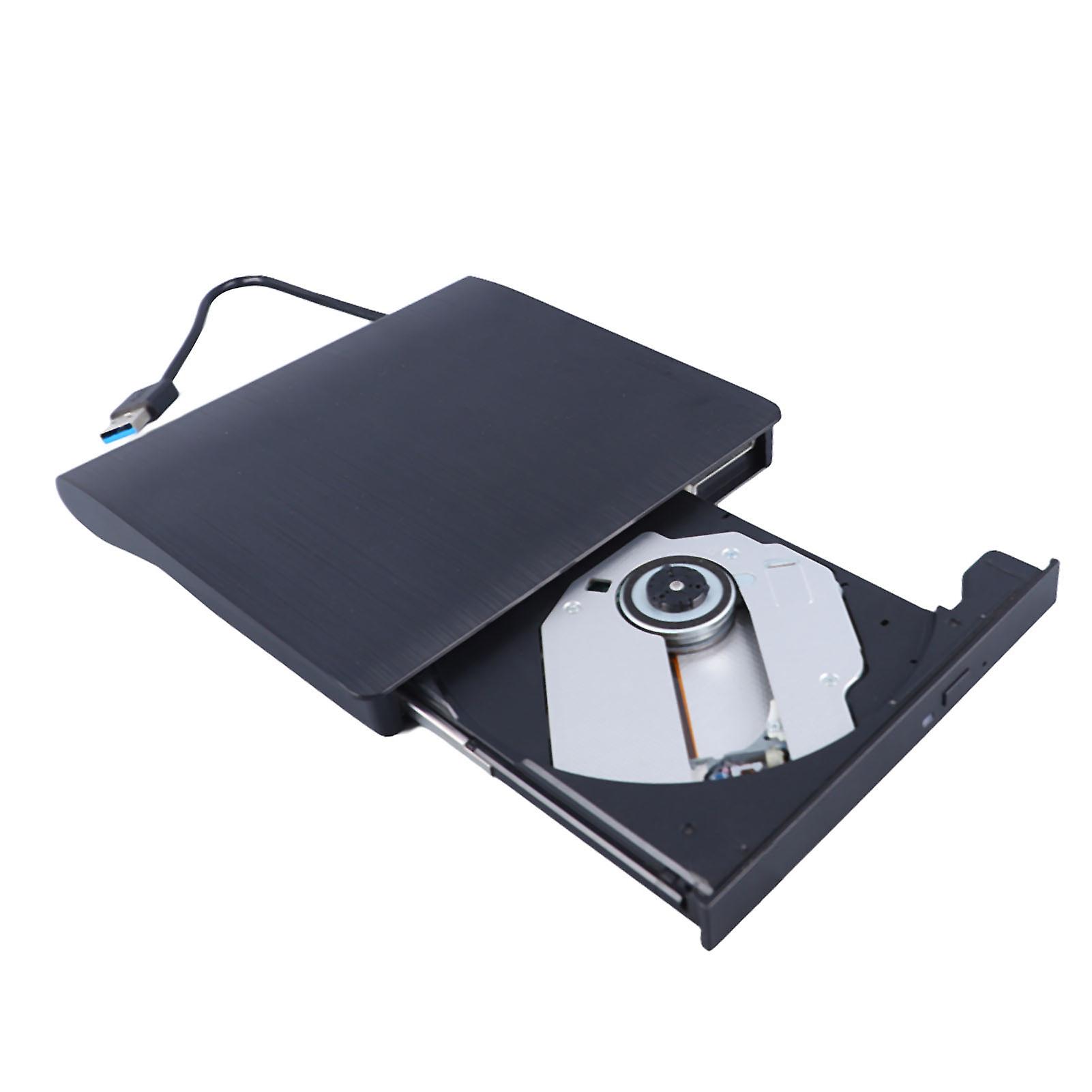 External DVD Drive USB 3.0 High Speed Portable DVD Reader for Desktop PC Laptop Black