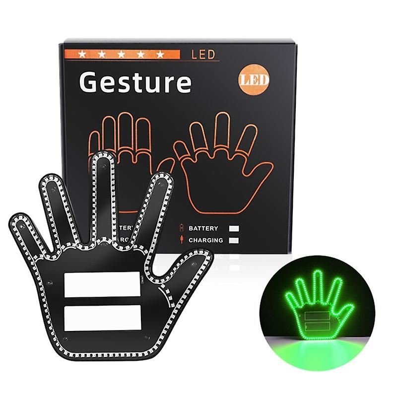 LED Illuminated Gesture Light Car Finger Light with Remote Control Hand Lamp