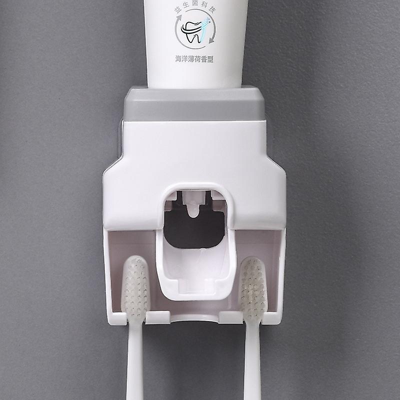 1pc Automatic Toothpaste Dispenser Creative Wall Mount and Small Toothbrush Holder Squeezer for Fami