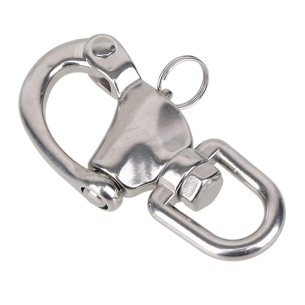 Heavy Duty 304 Grade Stainless Steel Snap Shackle with Large Swivel Fixed Bail