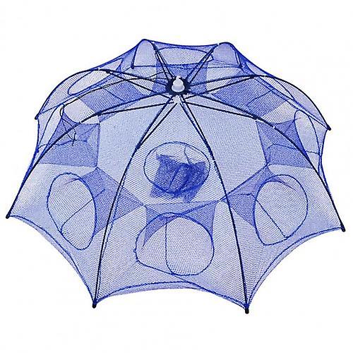 Fishing Trap Cage 8 Holes Multi-specification Carbon Skeleton Folding Umbrella Blue Fishing Cast Net For Fish