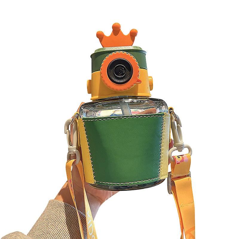 子供のためのかわいい水飲用ボトル見栄えの良いTritanプラスチックヴィンテージストローインターネット有名人のポータブル