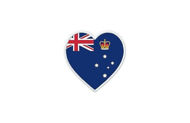 Patch badge ecusson prints thermocollant flag heart victoria australia