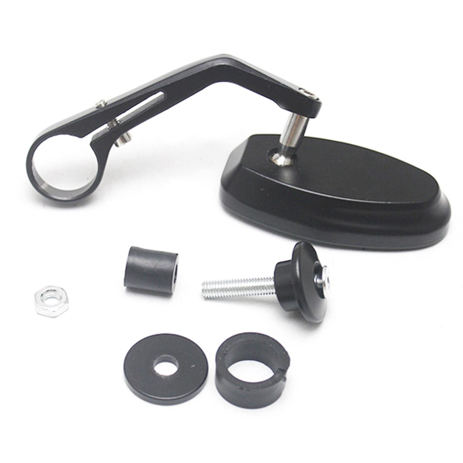 2pcs Motorcycle Rear View Mirror Clear Vision Adjustable Waterproof Universal Handlebar Mirror