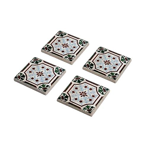 Mexican Talavera Tiles Stone Coasters Set For Gift