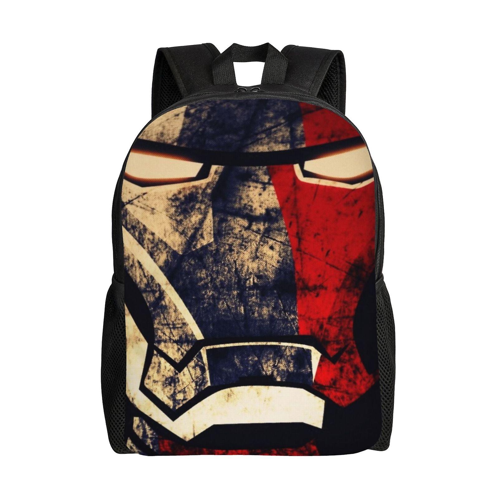 Iron Man Backpack, Travel Laptop Backpack, Water Resistant College School Computer Bag, Durable