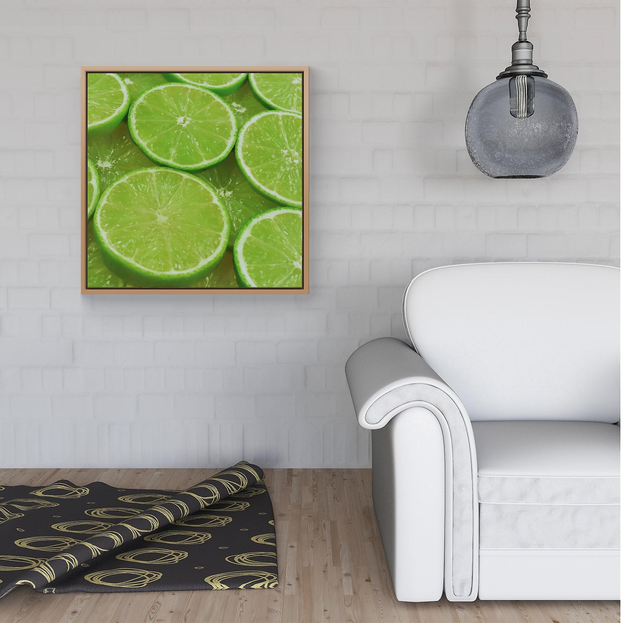 Fresh Limes Framed Canvas