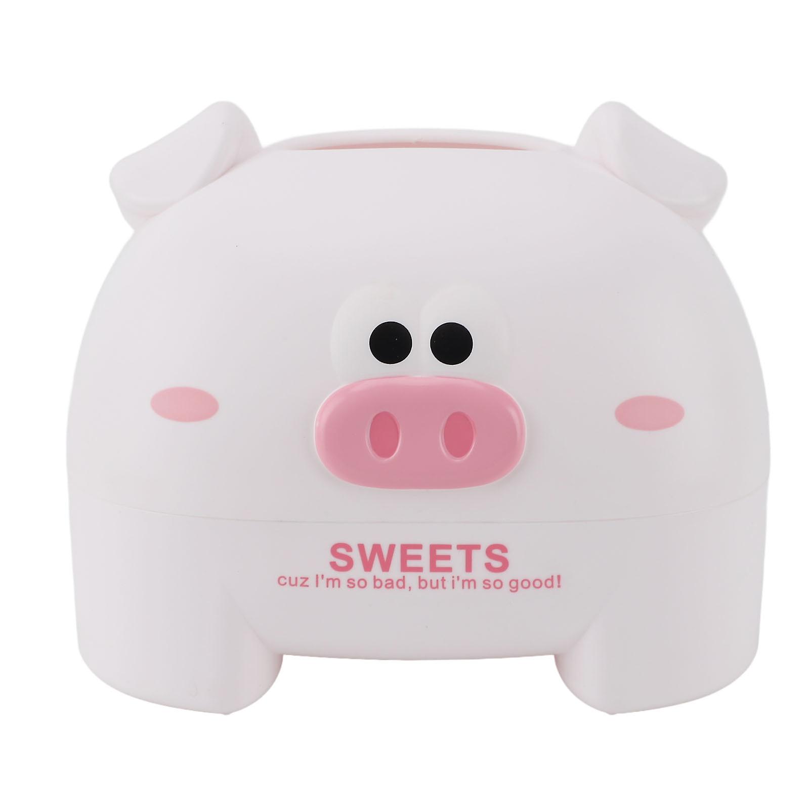 Tissues Dispenser Box Cute Animal Shape Plastic Decorative Tissue Holders for Home Use White Pig