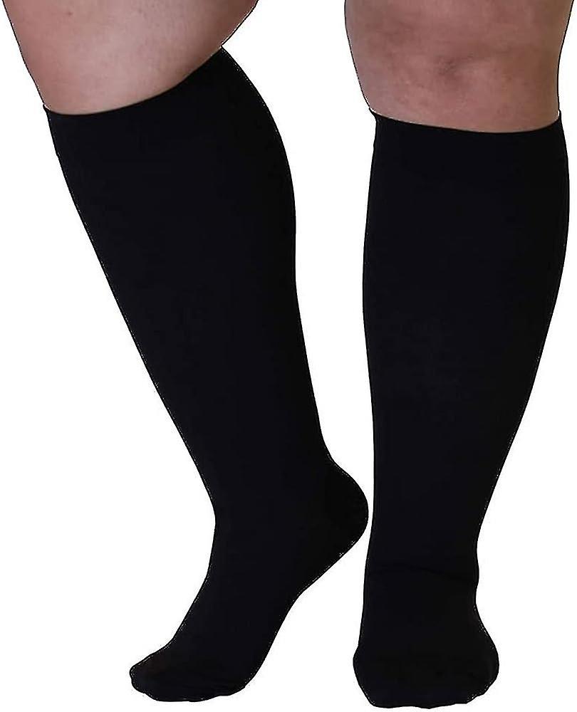 pair of compression socks for men and women, 20-30 mmHg pulse size flight socks (xxl-4xl), suitable 