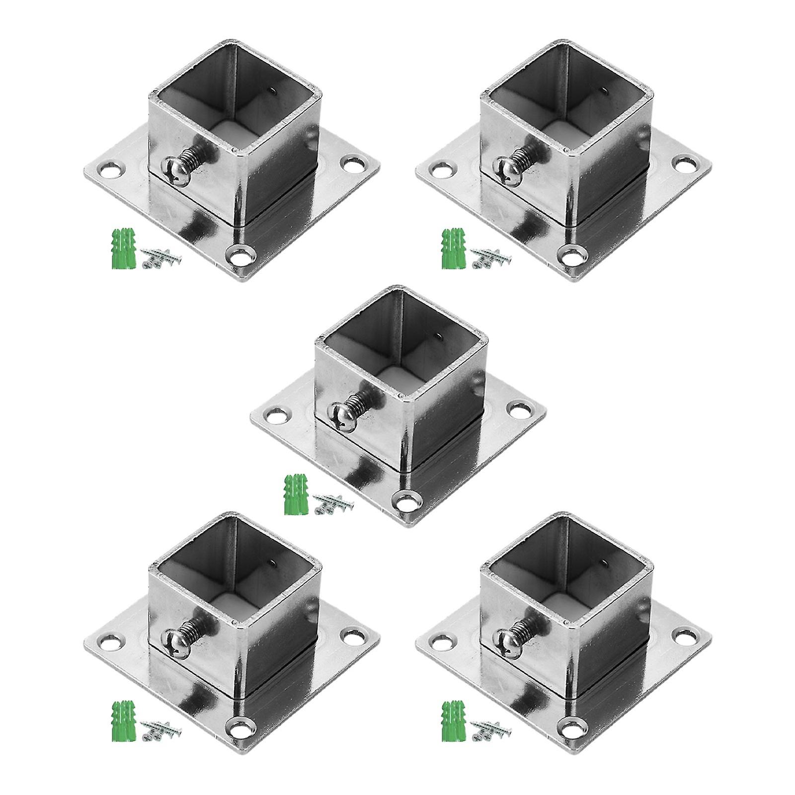 5 Pz Flangia Quadrata Post Supporto Heavy Duty Pavimento Post Flangia Recinzione Post Base Diametro Interno 26mm