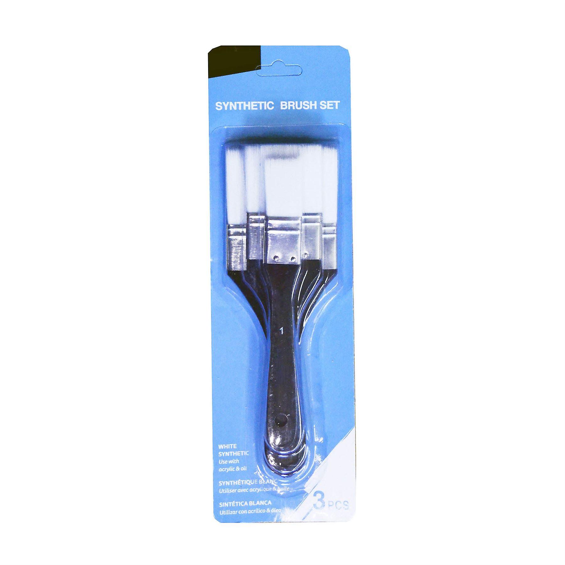 White Synthetic 3pc Brush Set (Sinoart)