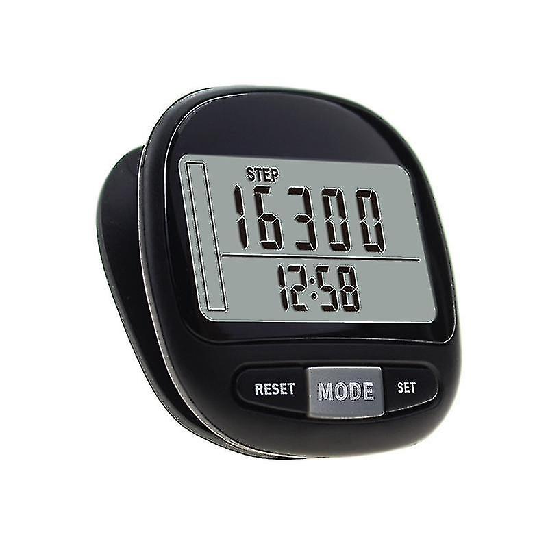 3D Pedometer for Walking with Clip and Strap,Calorie Counter, Memory. Accurate Step Counter for Men 
