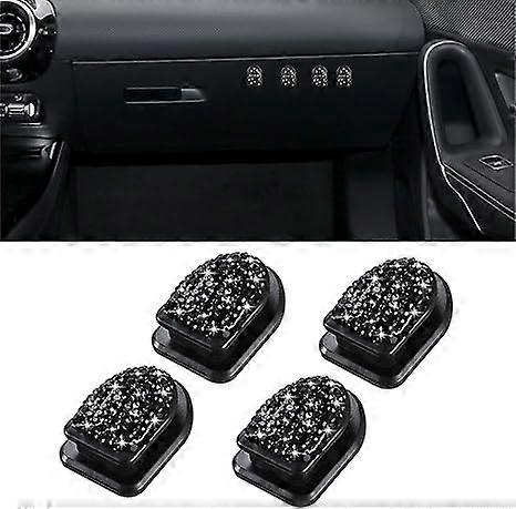 Car Sticky Hooks, Multifunctional Vehicle Adhesive Hooks Car Storage Hooks for Key, USB Cable, Earphone Cable Holder, Vehicle Decor Black 4pcs