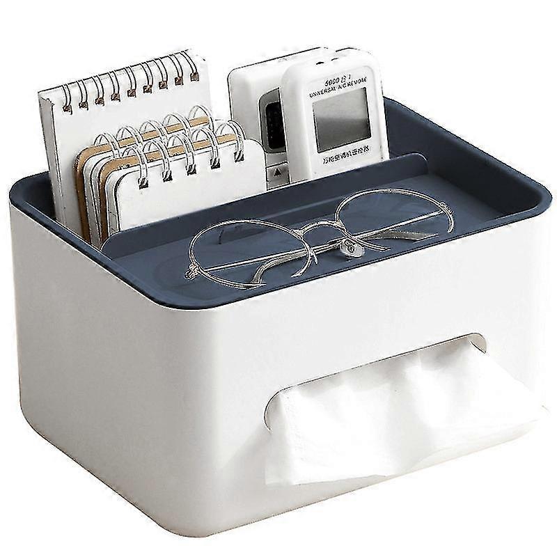 Rectangular napkin box cover bracket to store napkin box bracket dark blue