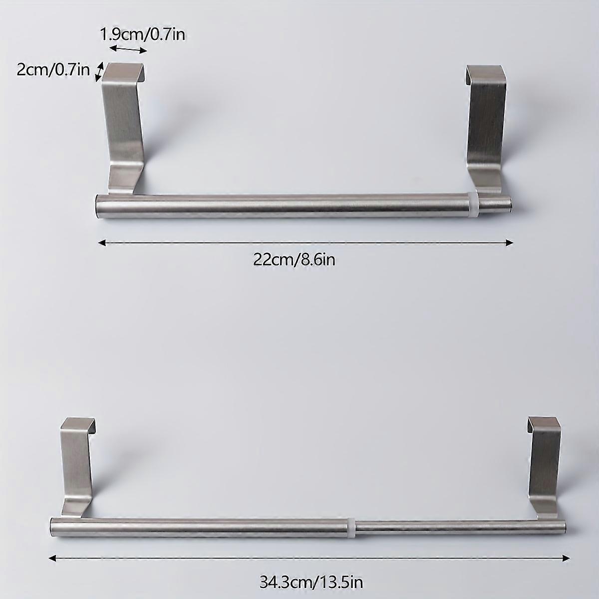格納式タオルラック-省スペースのパンチングフリーデザイン、耐久性のあるステンレス鋼構造、キッチンとバスルームオルガン用の調整可能なシングルロッド