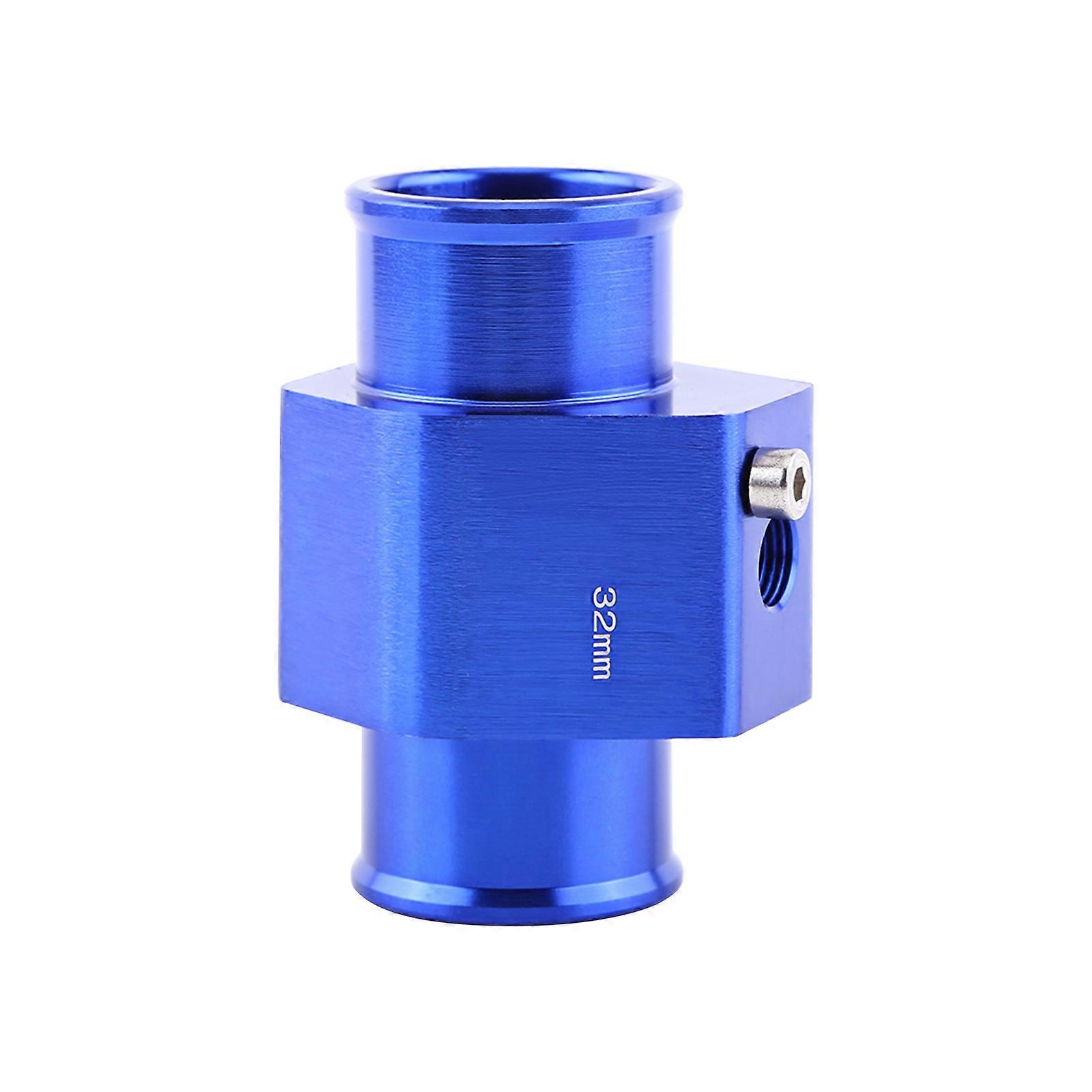 Universal Metal Bil Vanntemp Felles Rørslange Temperatursensor Adapter Blå 32mm