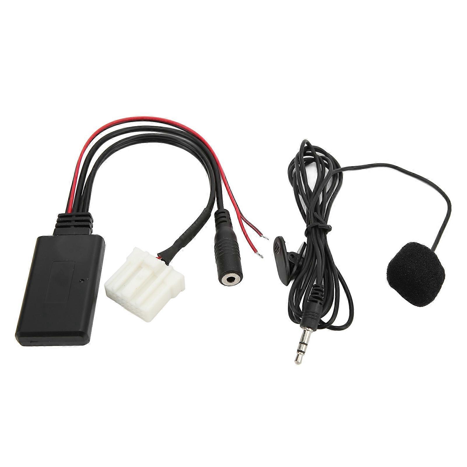 Car Stereo Radio Bluetooth Audio Extend Cable with Microphone Replacement for Mazda 2 3 5 6 8 2006 to Up