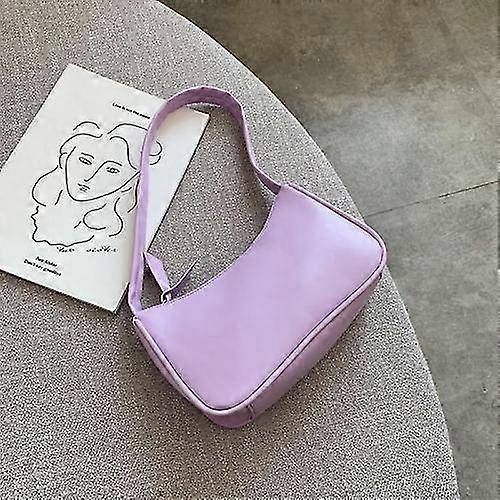 Morbida pelle Pu Donne viola ascellare borsa retrò tinta unita donne borse moda design ragazze piccole borse a tracolla
