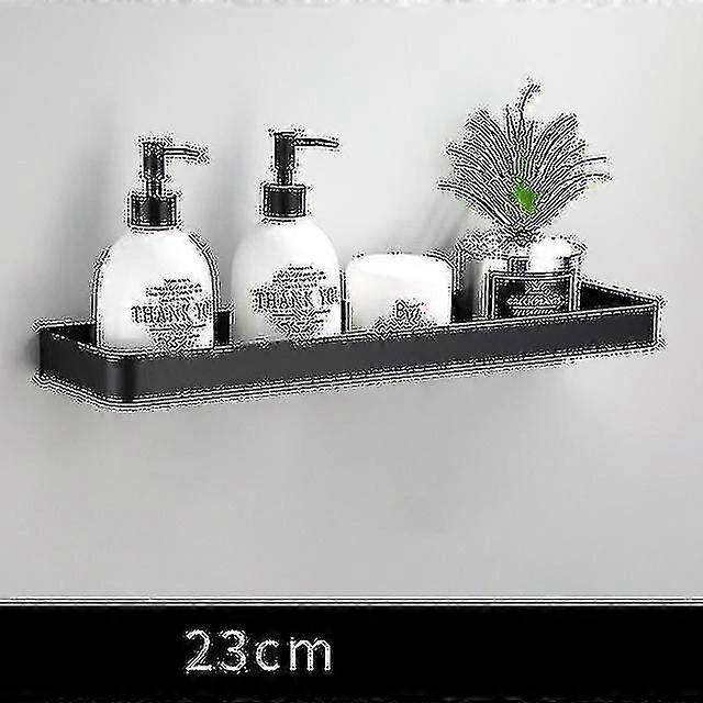 Bathtub Shower Shelf Aluminum Black Wall-mounted