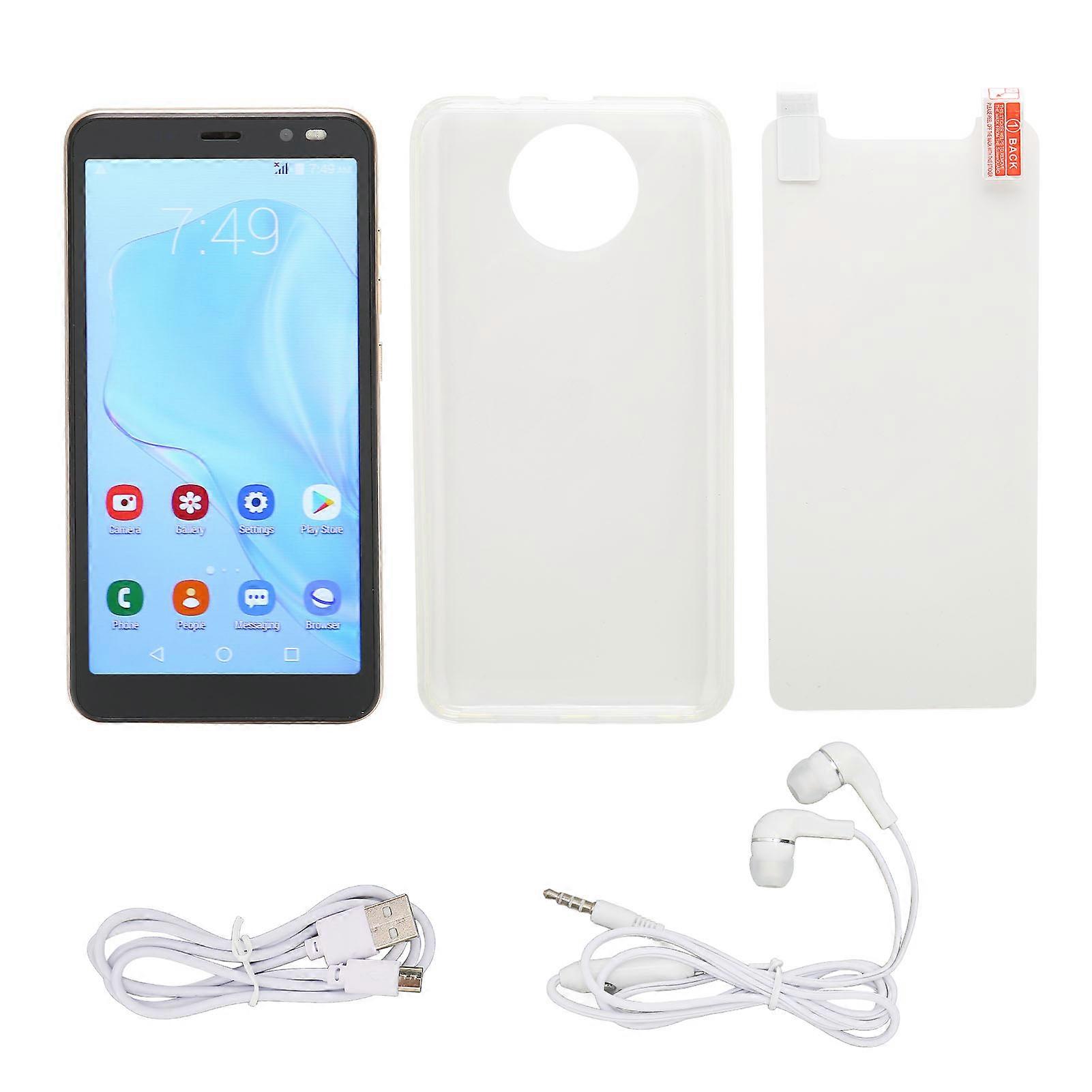 Mate48 Pro 5,45 polegadas HD tela Smartphone 2GB 32GB Dual Sim Celular Reconhecimento Facial Celular para Android 6 Gold