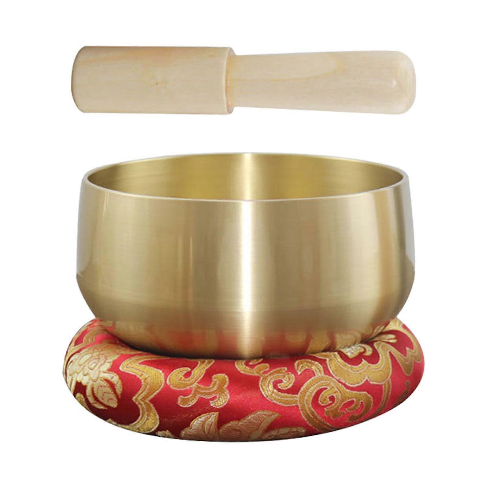 Tibetan Bowl Set Mindfulness Yoga with Mallet for Office Friends Men 6inch