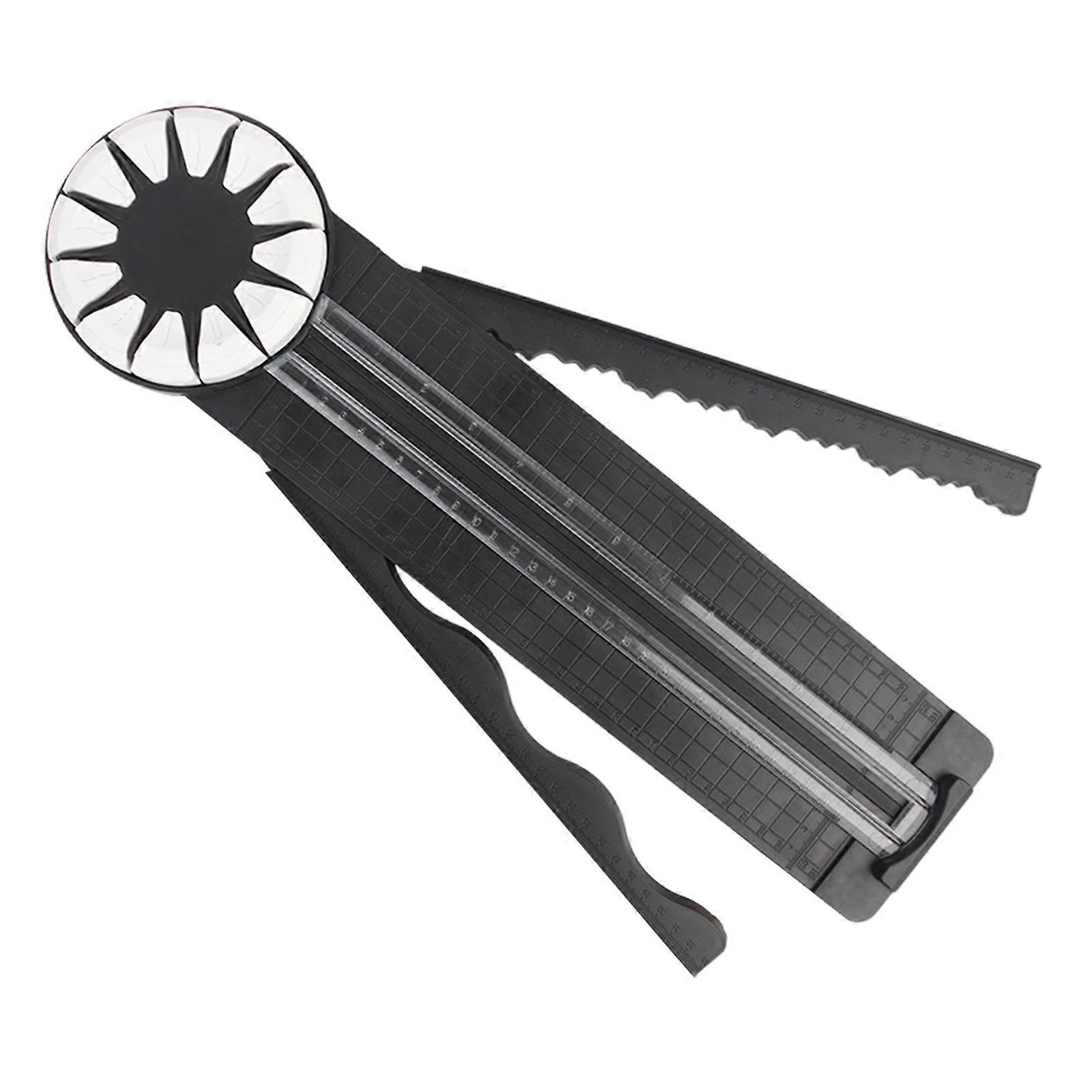 12 in 1 Paper Trimmer Sliding Multi-purpose Paper Cutter Rotarys Hand-Cutting Paper Tool for DIY Scrapbook