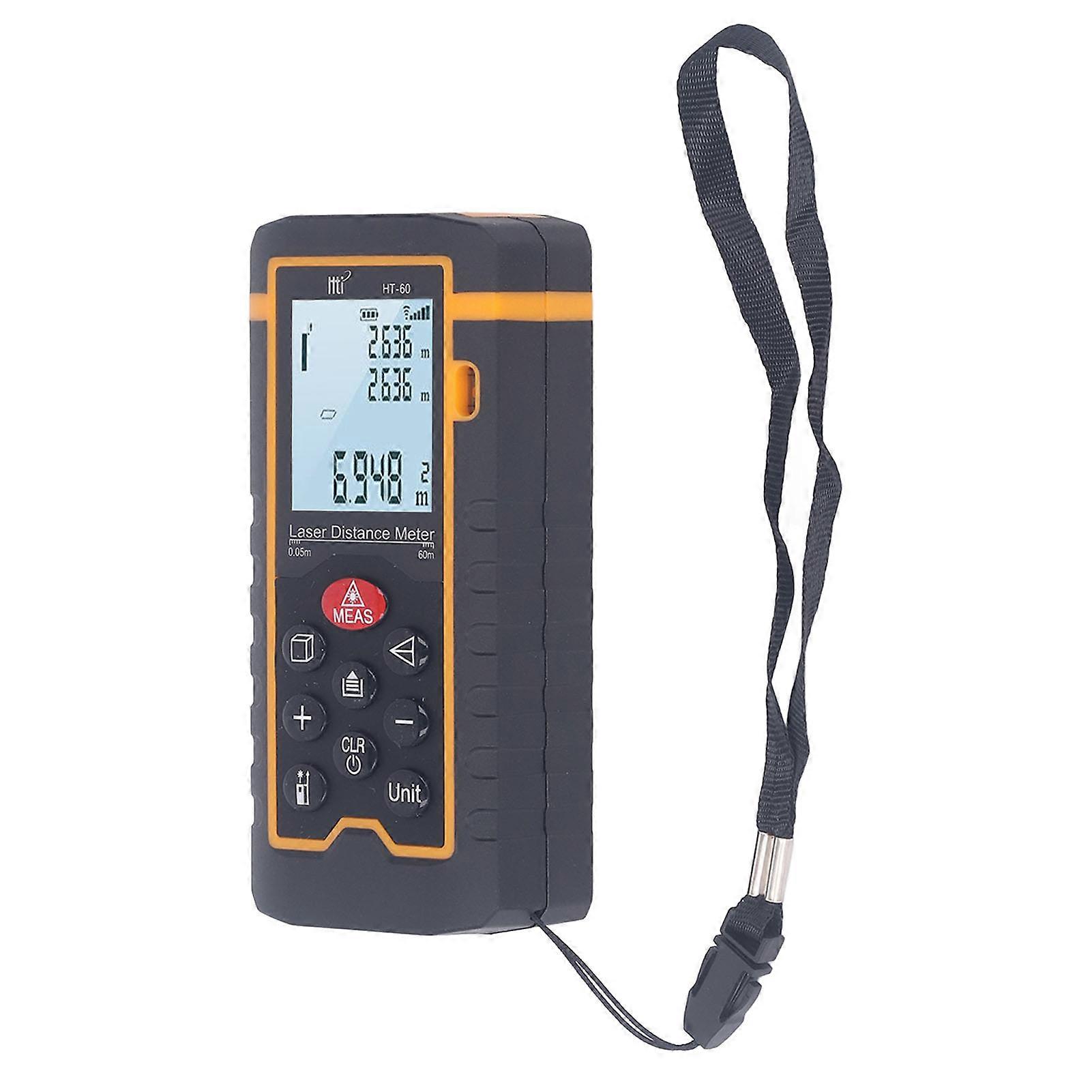 0.05 to 60m Distance Meter High Accuracy LCD Display Handheld Distance Measure Meter for Professionals DIY Enthusiasts