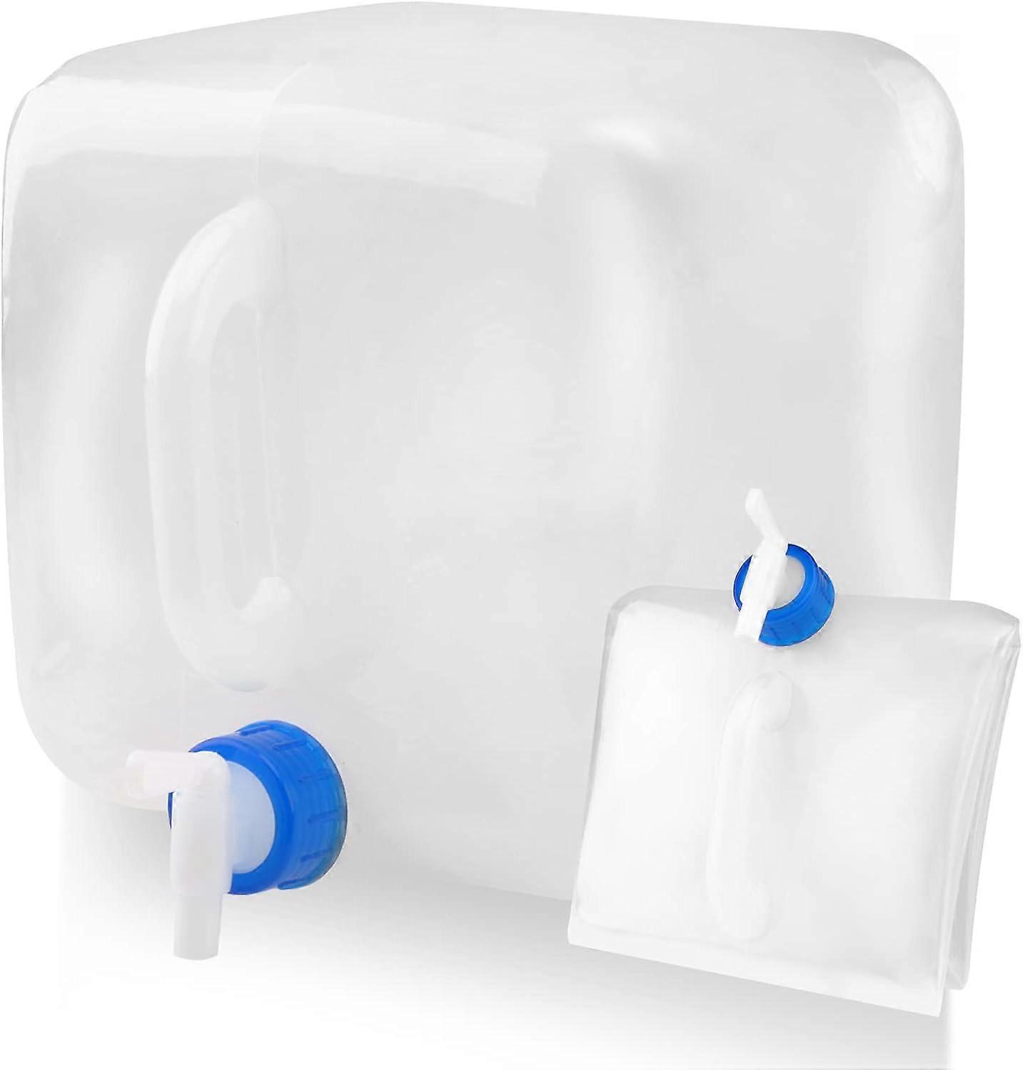 10L Collapsible Water Container with Spigot Large Capacity Foldable Water Canteen Lightweight Portable Water Carrier with Handle Square Water Bucket f