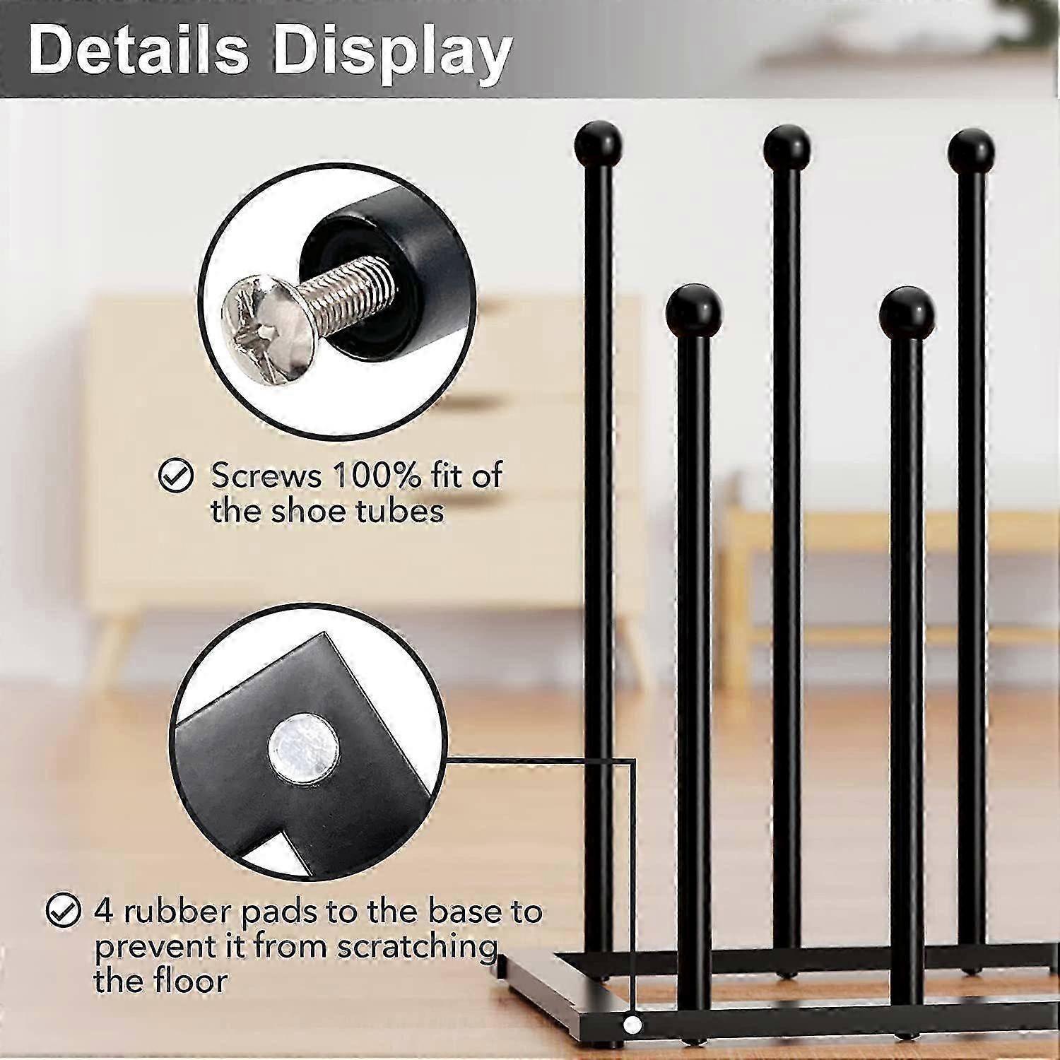 Free Standing Shoe Racks Black Metal Boot Rack