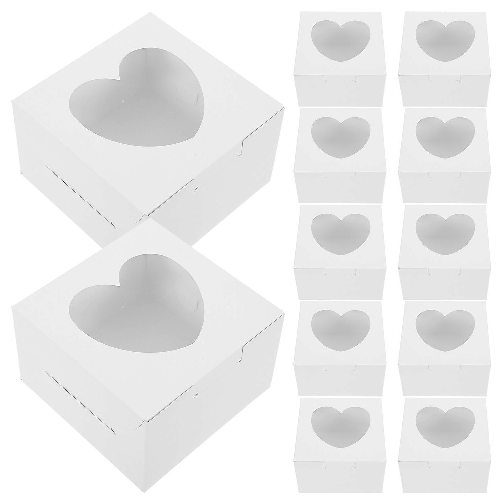 25pcs Cupcake Box Bakery Box With Window Individual Cardboard Cupcake Container