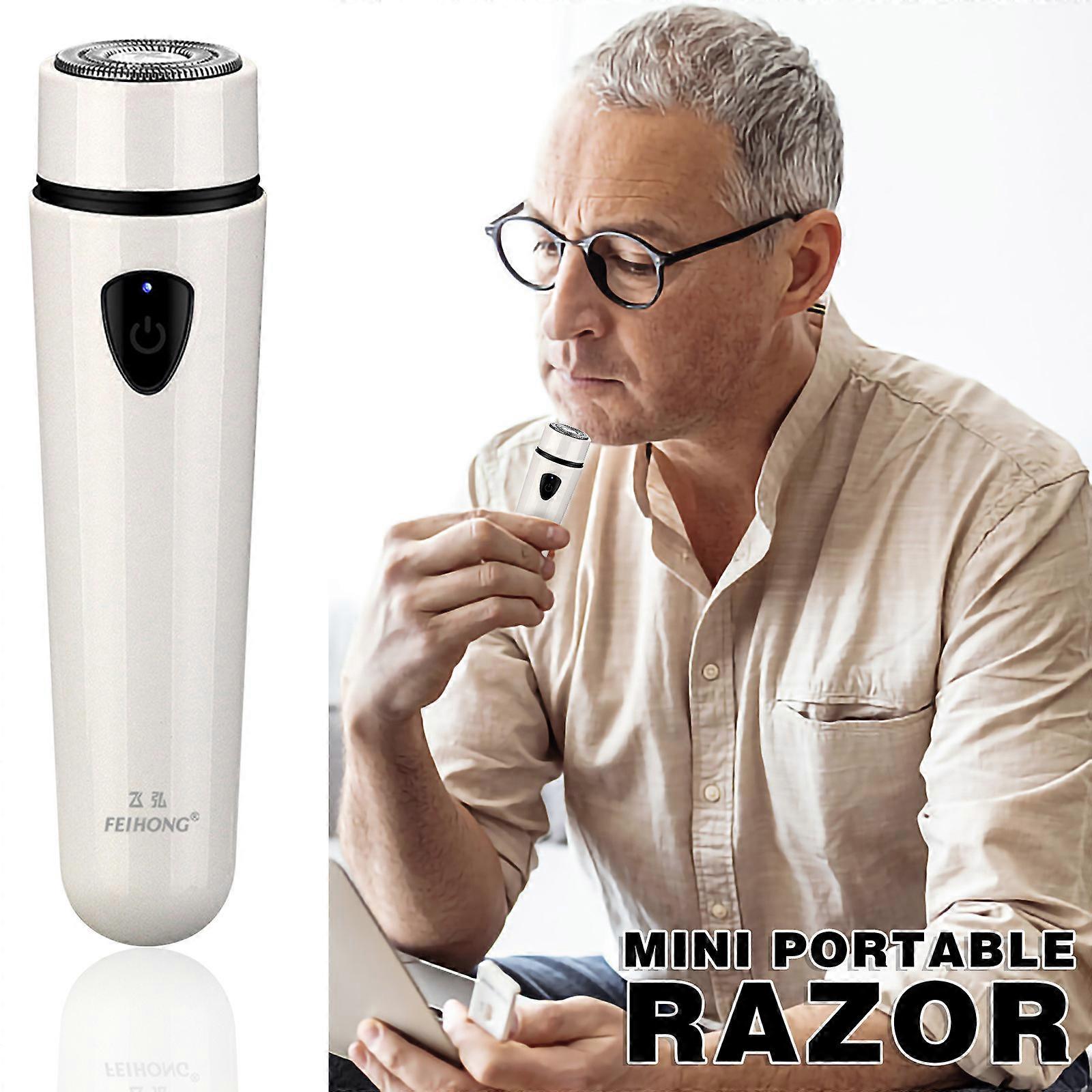 Mini Portable Electric Shaver - USB Rechargeable Shaver With Compact Wireless Fast Charging Nasal Mustache Clippers For Wet And Dry Use FLYE1877