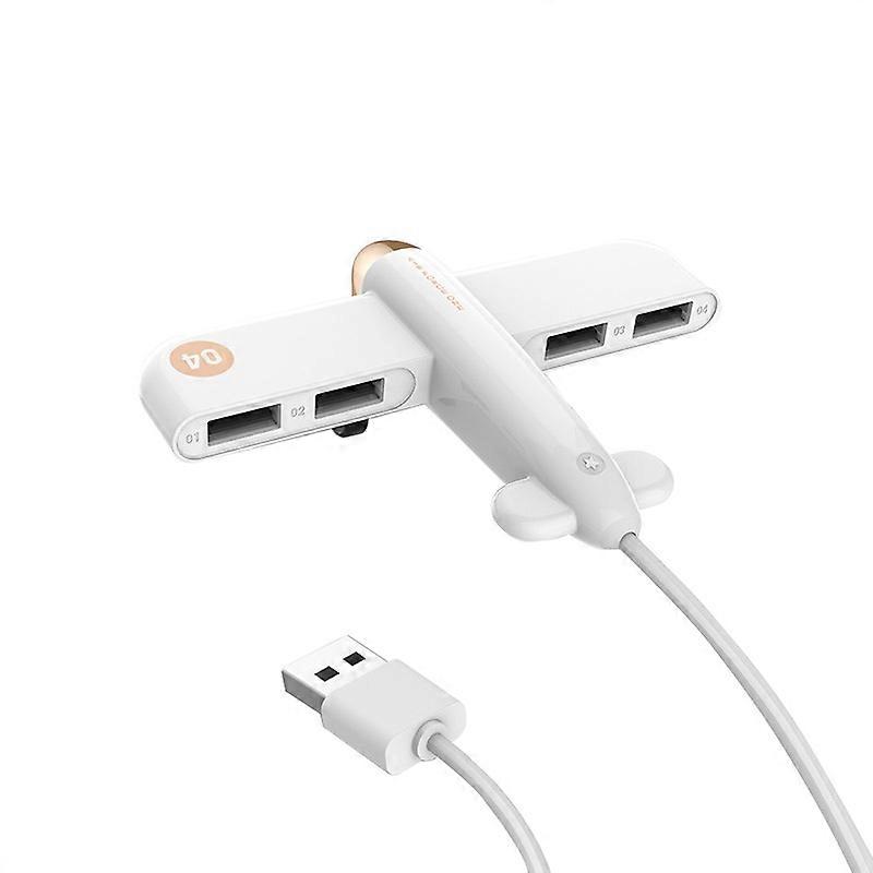 USB hub splitter, portable, lightweight, suitable for laptop, PC, multi-port, USB, cute, airplane shape, high speed transfer, travel and home USB exte