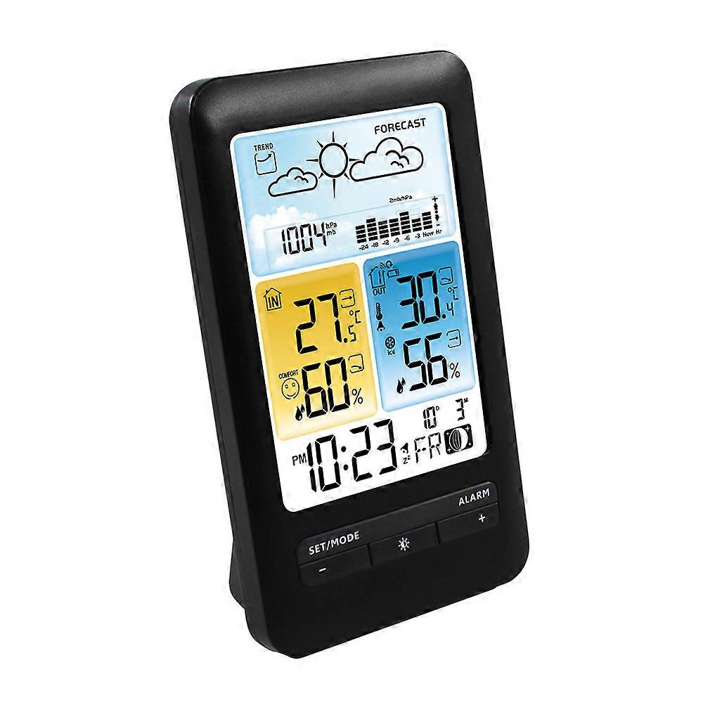 Indoor/outdoor remote monitoring system of meteorological station, temperature, humidity, wind speed, wind direction, rain and more, color console, wi