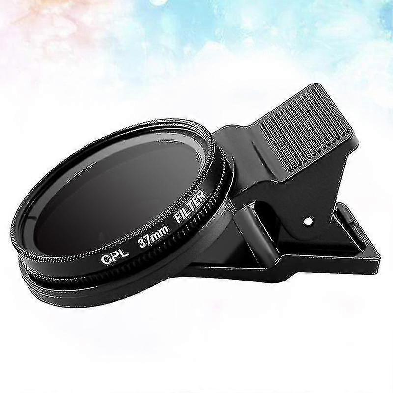 Ultrathin Clip-on Cpl Phone Lens Camera Circular Polarizer Neutral Density Filter 37mm Lens Camera Lens (black) (ruipei)
