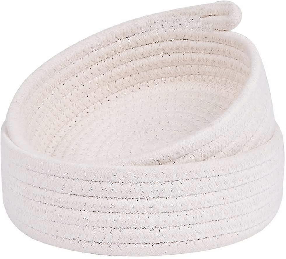 2 Mini Small Woven Basket Set For Organizing Bins