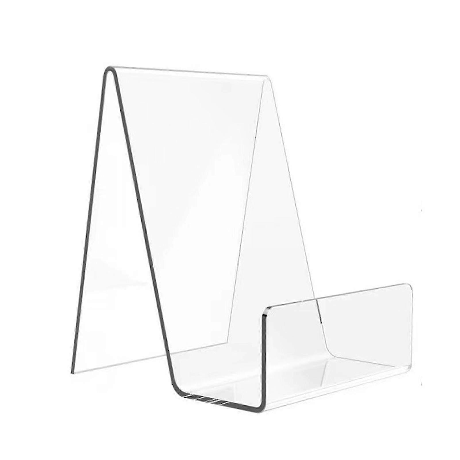 Round Corner Transparent Books Stand Sturdy Easy Using Bookholder For Bookshelf
