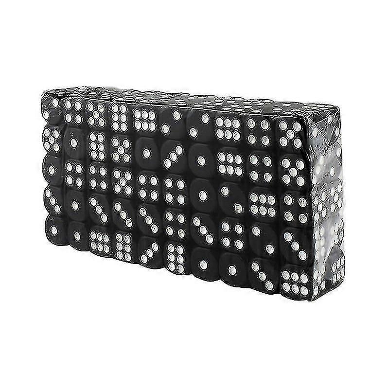Six-sided Dice, 100 Pcs-black -JA