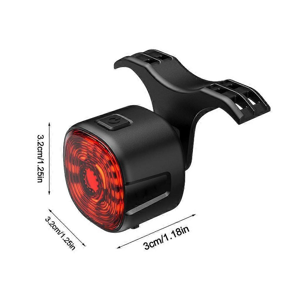 Bicycle Rear Light Brake Sensor Red Intensity Bicycle Taillight 6 Modes Weather Resistant Red Bike Light Rechargeable