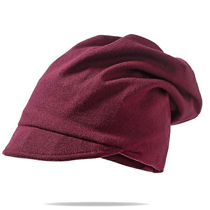 Autumn Winter Warm Hat Double Layer Hat Korean Style Multi-purpose Solid Color Headscarf Cap for