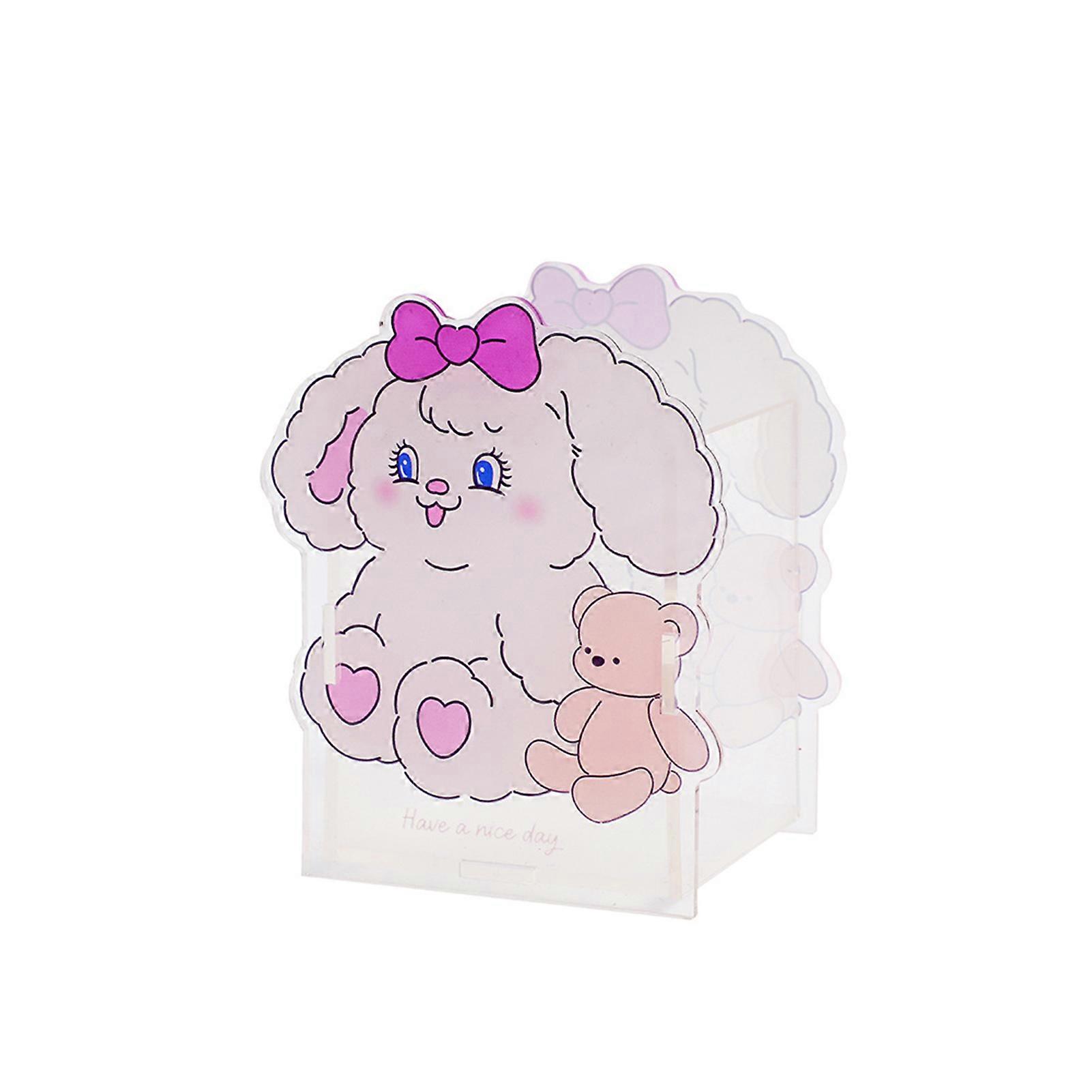 Cute Girl Desktop Storage Box Desktop Storage Container Idea Gift for Women and Kids