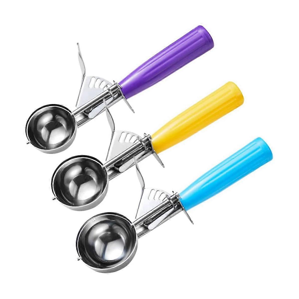 Divided Scoops, 3-Piece Cookie Spoon, Ice Cream Scoop, Cutlery Scoop, Cupcake Scoop